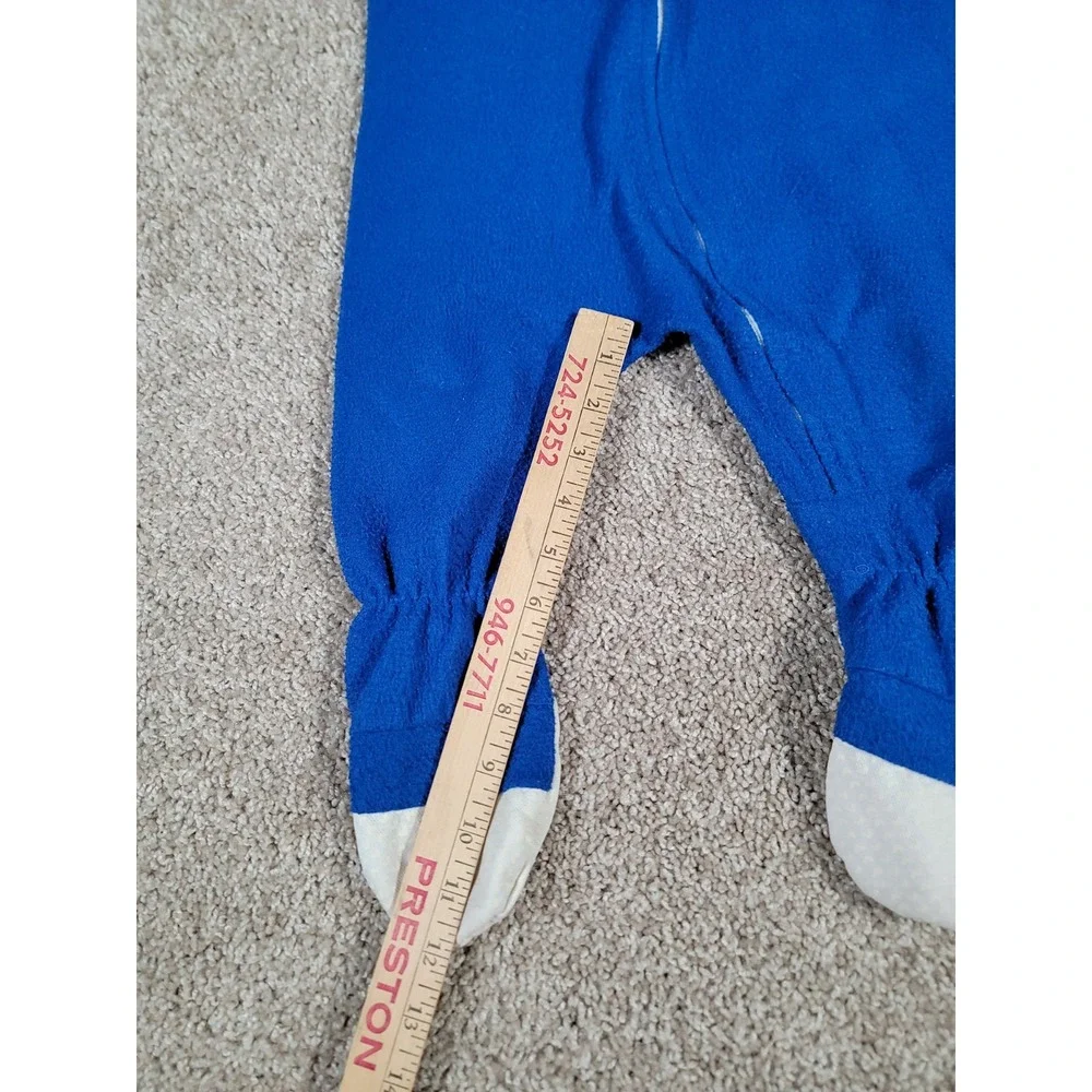 Vintage Winnie The Pooh Sleeper Footed Pajama Full Zip 18 Months Blue 90s Disney
